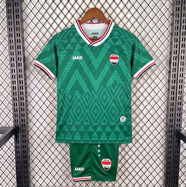2026 FIFA World Cup Iraq Away Kids Soccer Kits Shirt with Shorts